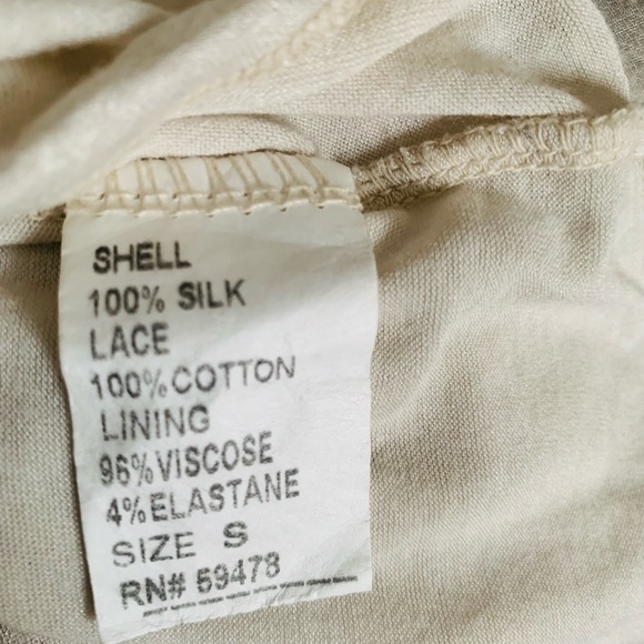 Carla Conti (made in Italy) Silk blouse Cream - Picture 5 of 5